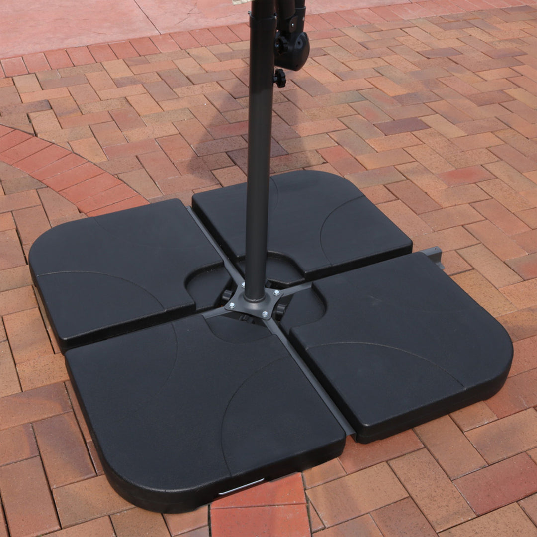 Sunnydaze Sand or Water Square Cantilever Offset Patio Umbrella Base Plates Image 7