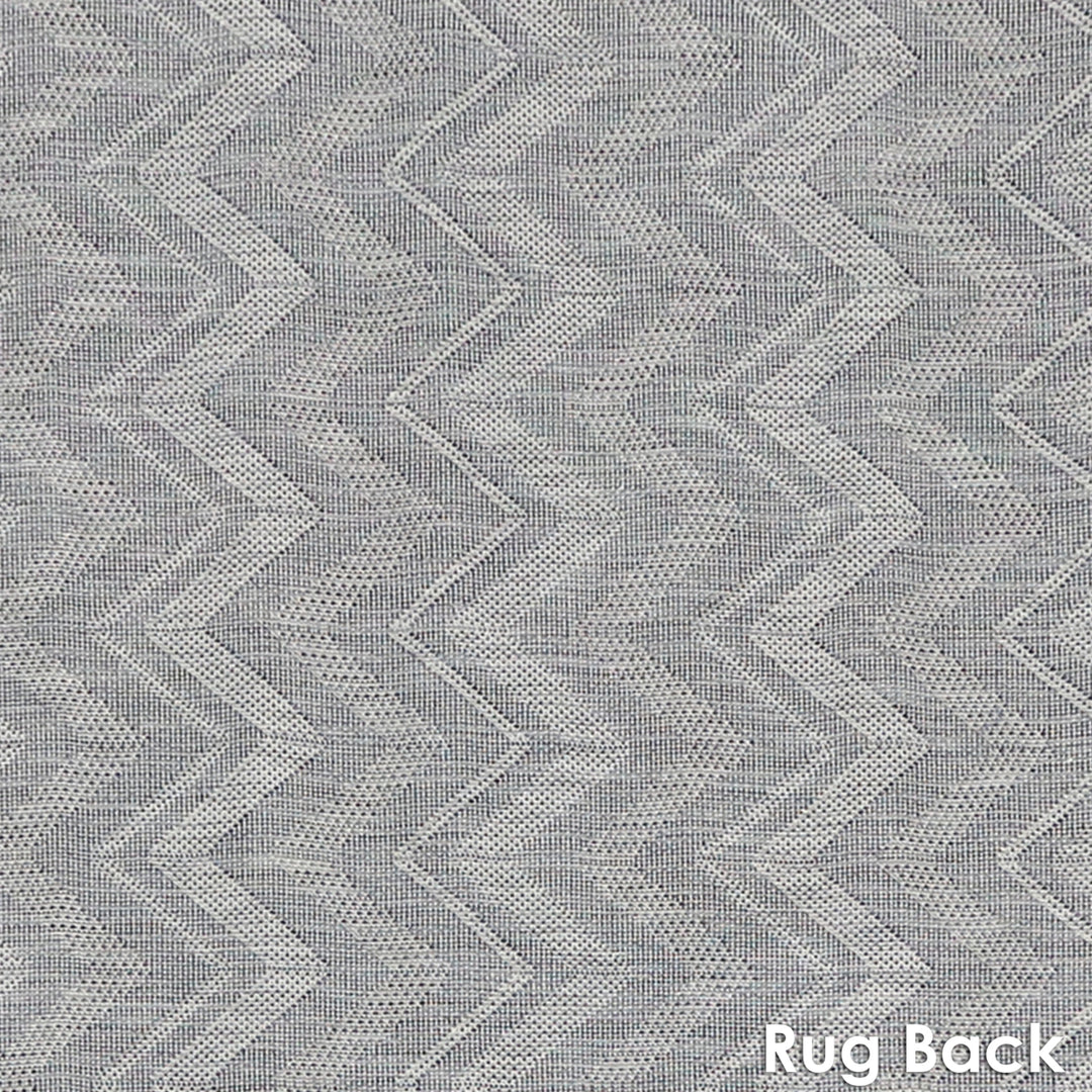 Sunnydaze Chevron Dreams Outdoor Area Rug - Blue/Gray - 8 ft x 10 ft Image 8