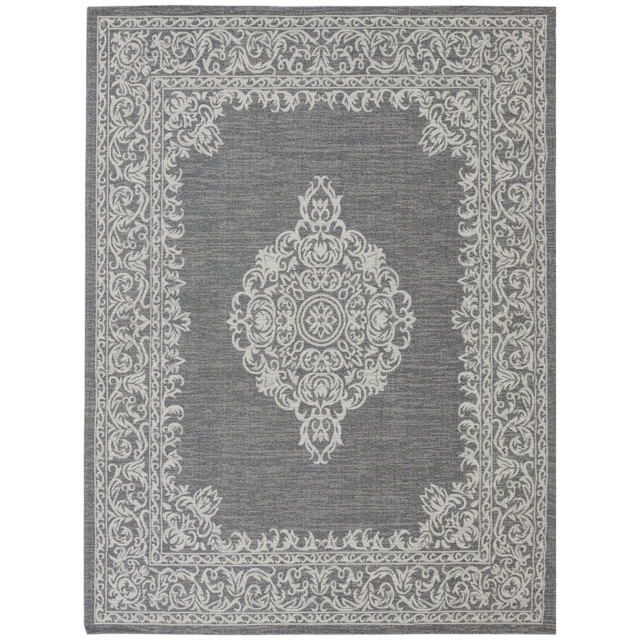 Sunnydaze Parisian Paradise Indoor Area Rug - Ash - 8 ft x 10 ft Image 1