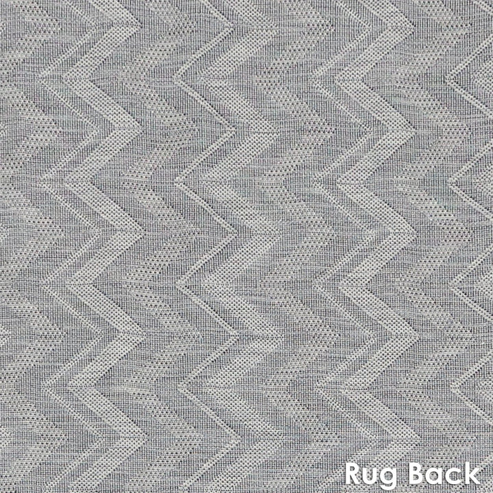 Sunnydaze Chevron Dreams Outdoor Area Rug - Blue/Gray - 5 ft x 7 ft Image 9