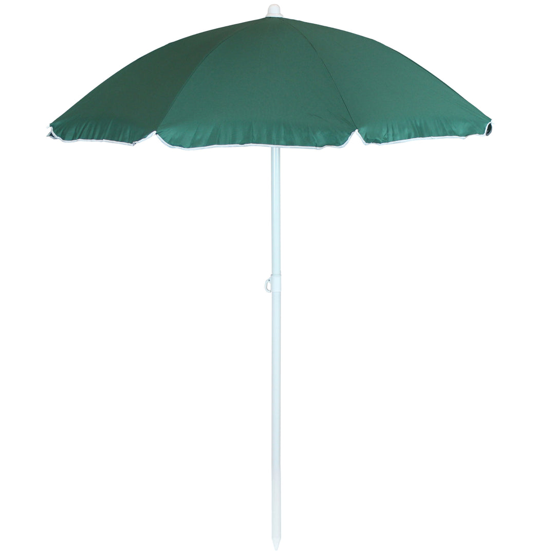 Sunnydaze 5 ft Steel Beach Umbrella with Tilt - Sage Green Image 1