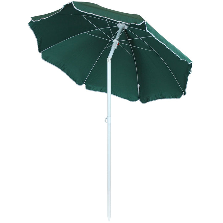 Sunnydaze 5 ft Steel Beach Umbrella with Tilt - Sage Green Image 9