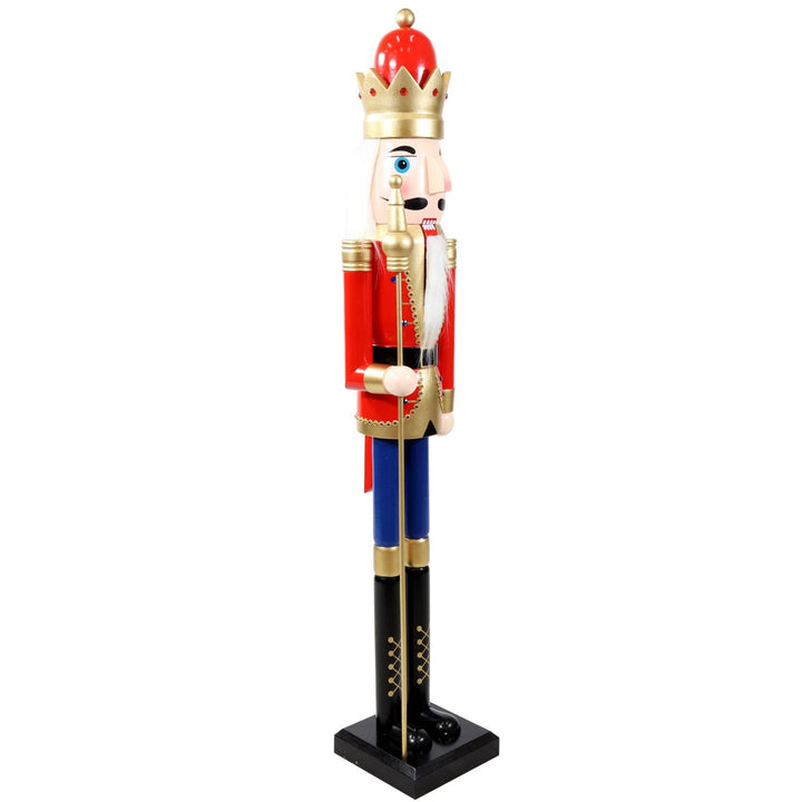 Sunnydaze Arnold the Strong Indoor Christmas Nutcracker Statue - 48 in Image 1