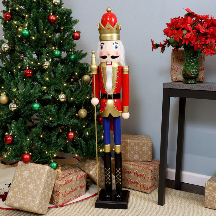 Sunnydaze Arnold the Strong Indoor Christmas Nutcracker Statue - 48 in Image 4