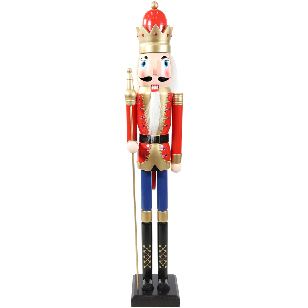 Sunnydaze Arnold the Strong Indoor Christmas Nutcracker Statue - 48 in Image 5