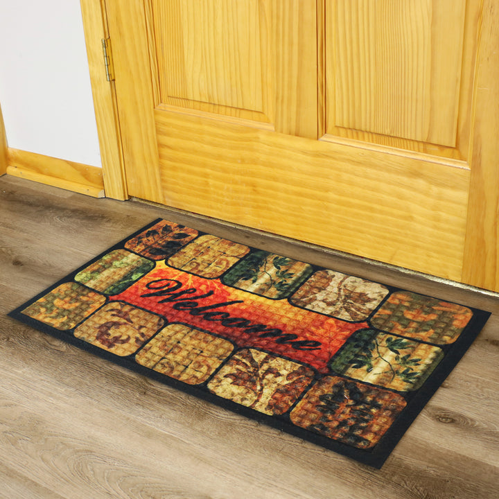 Sunnydaze Indoor Entrance Doormat - Earth Tone Plants - 17.5 in x 29 in Image 4