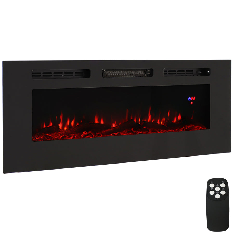 Sunnydaze 50 in Sophisticated Hearth Indoor Electric Fireplace - Black Image 1