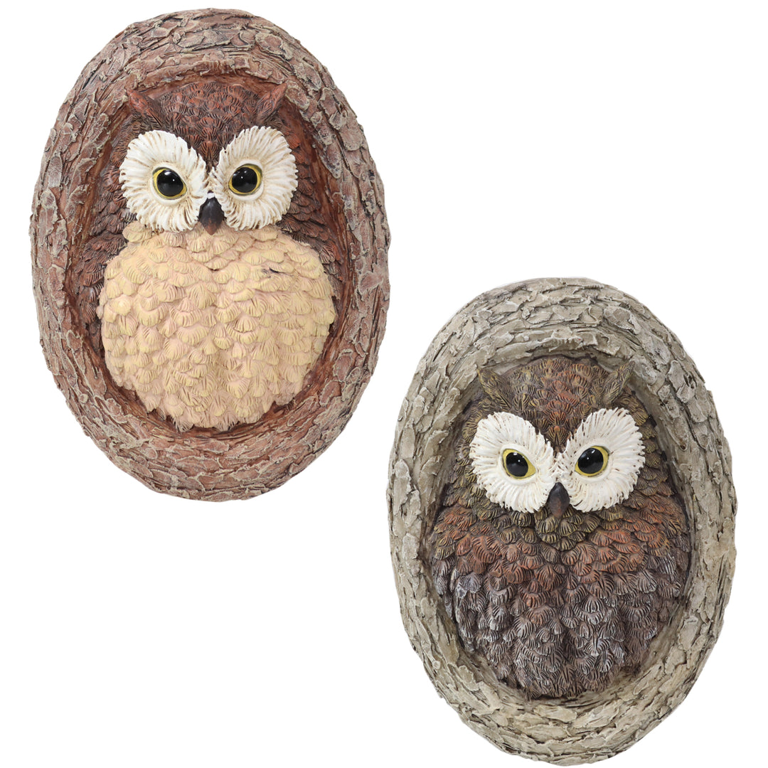 Sunnydaze Winifred and Wesley the Owls Resin Tree Hugger Decorations - 9 in Image 6