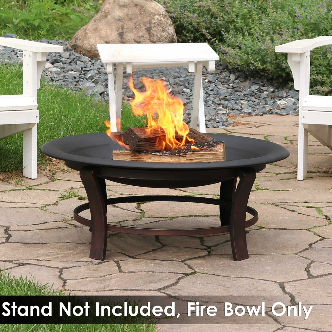 Sunnydaze 33 in Classic Elegance Steel Replacement Fire Pit Bowl - Black Image 6