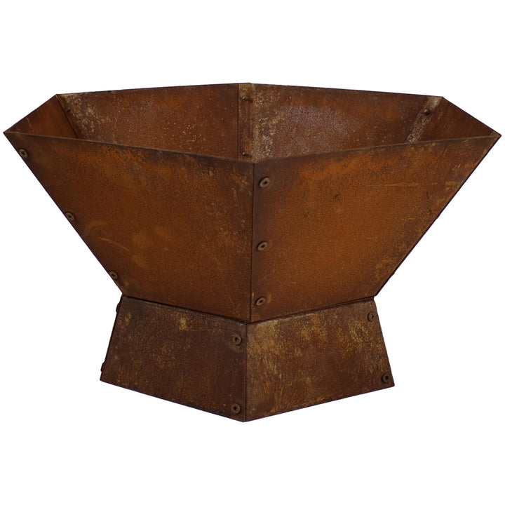 Sunnydaze 23 in Rustic Affinity Steel Fire Pit with Pedestal Stand Image 5