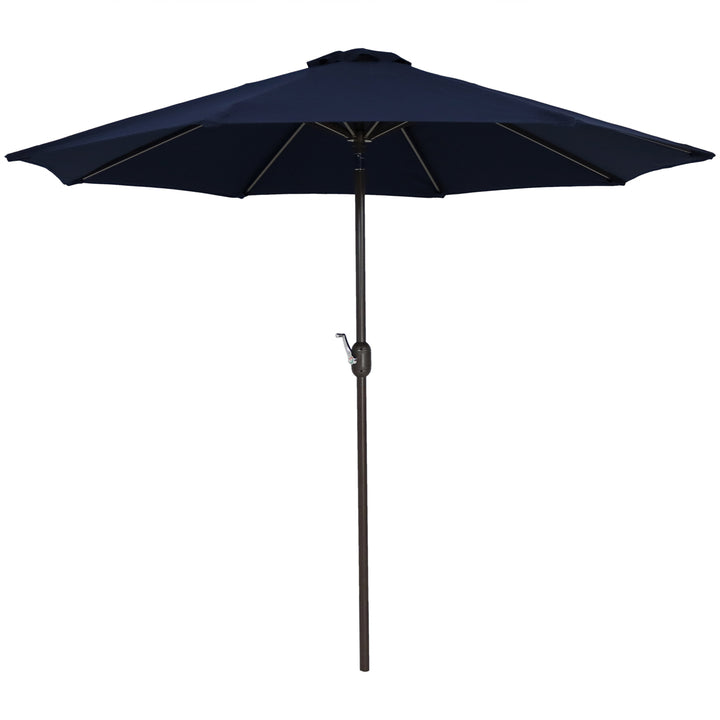 Sunnydaze 9 ft Sunbrella Patio Umbrella with Tilt and Crank - Navy Blue Image 8