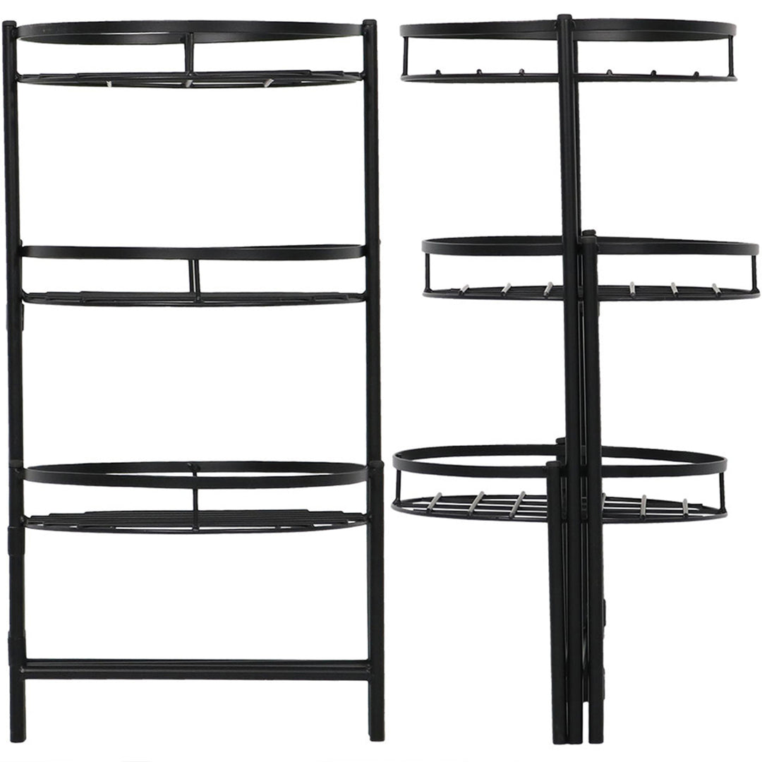 Sunnydaze Black Iron 3-Tier Outdoor Plant Stand - 22 in - Set of 2 Image 9