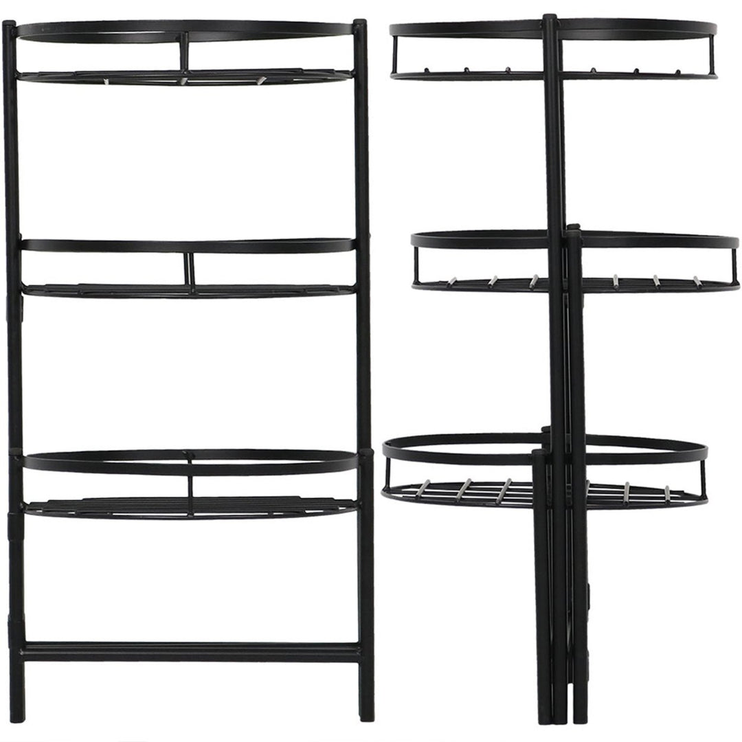 Sunnydaze Black Iron 3-Tier Outdoor Plant Stand - 22 in - Set of 2 Image 10