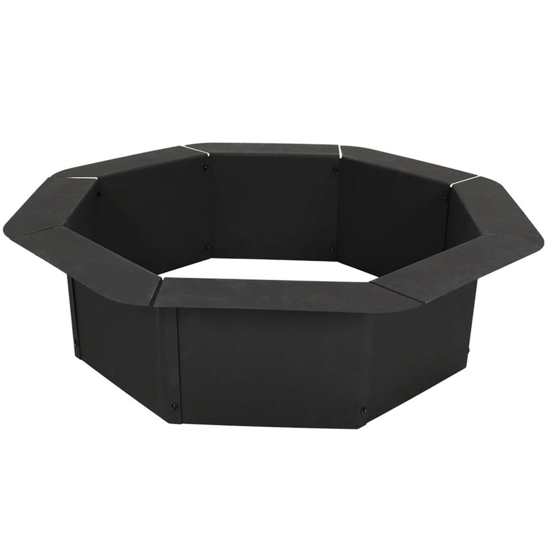 Sunnydaze 30 in Heavy-Duty Steel Octagon Above/In-Ground Fire Pit Liner Image 6