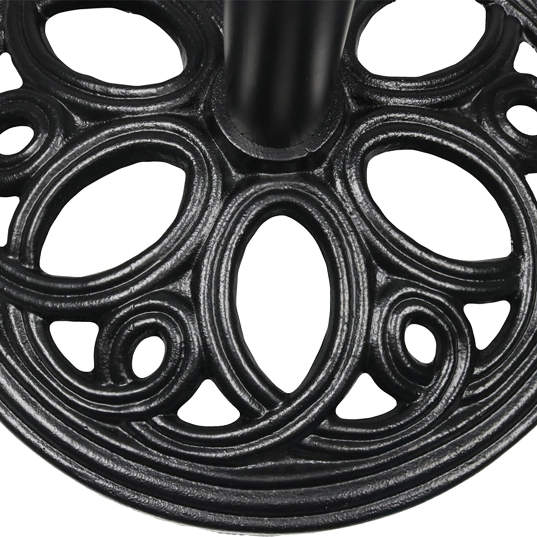 Sunnydaze 18 in Decorative Cast Iron Round Patio Umbrella Base - Black Image 6