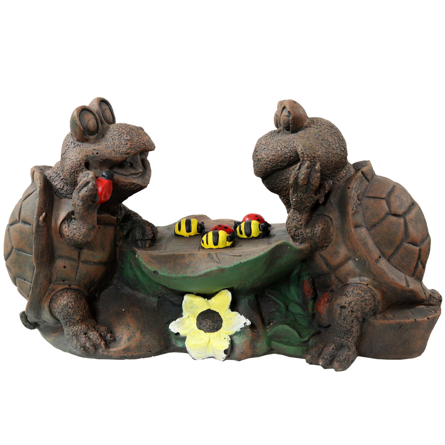 Sunnydaze Tic Tac Toe Turtles Outdoor Statue - 7.5 in Image 1