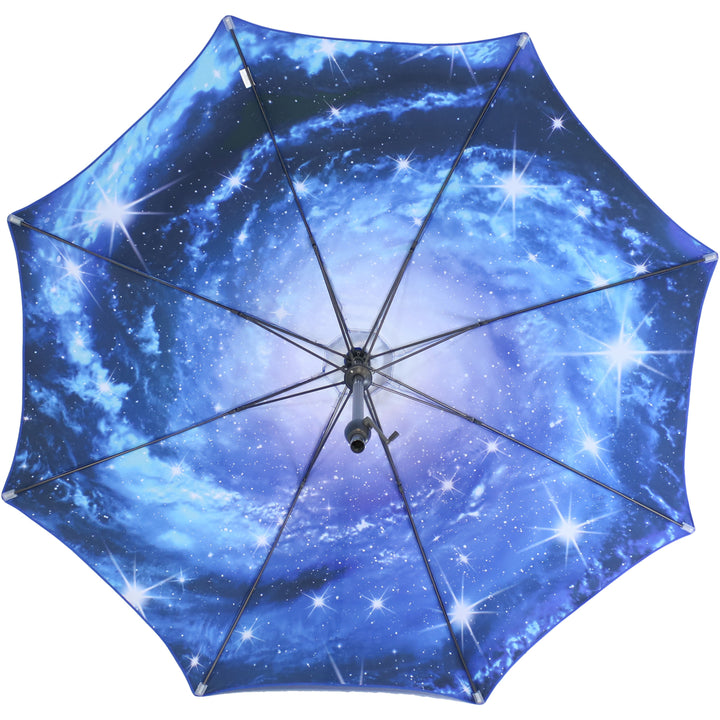 Sunnydaze 9 ft Aluminum Patio Umbrella with Tilt and Crank - Starry Galaxy Image 5