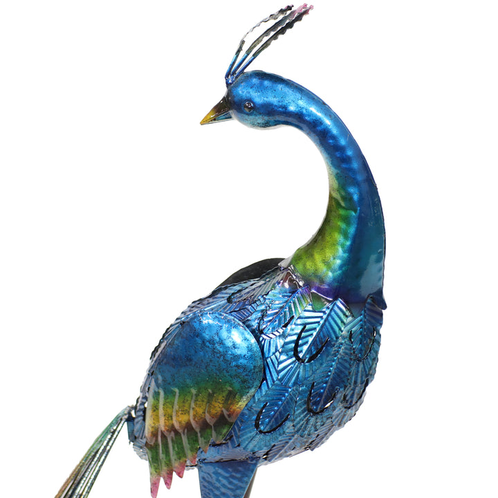 Sunnydaze Peacock Outdoor Metal Garden Statue - 34.5 in Image 5