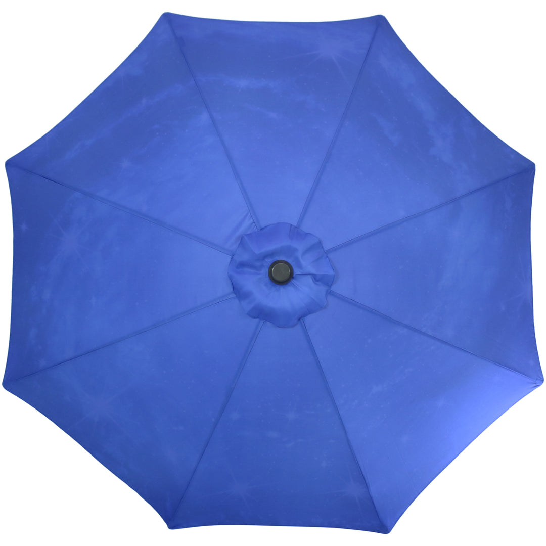 Sunnydaze 9 ft Aluminum Patio Umbrella with Tilt and Crank - Starry Galaxy Image 8