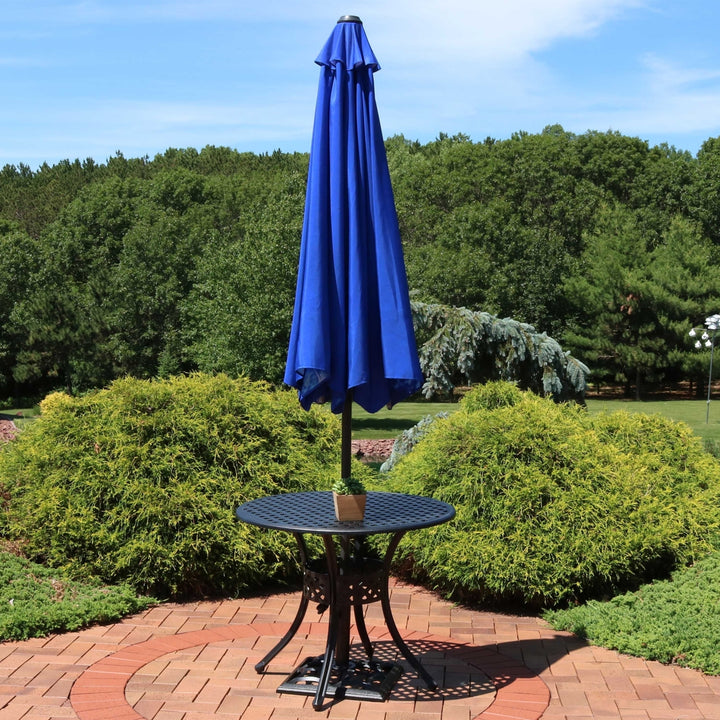 Sunnydaze 9 ft Aluminum Patio Umbrella with Tilt and Crank - Starry Galaxy Image 12