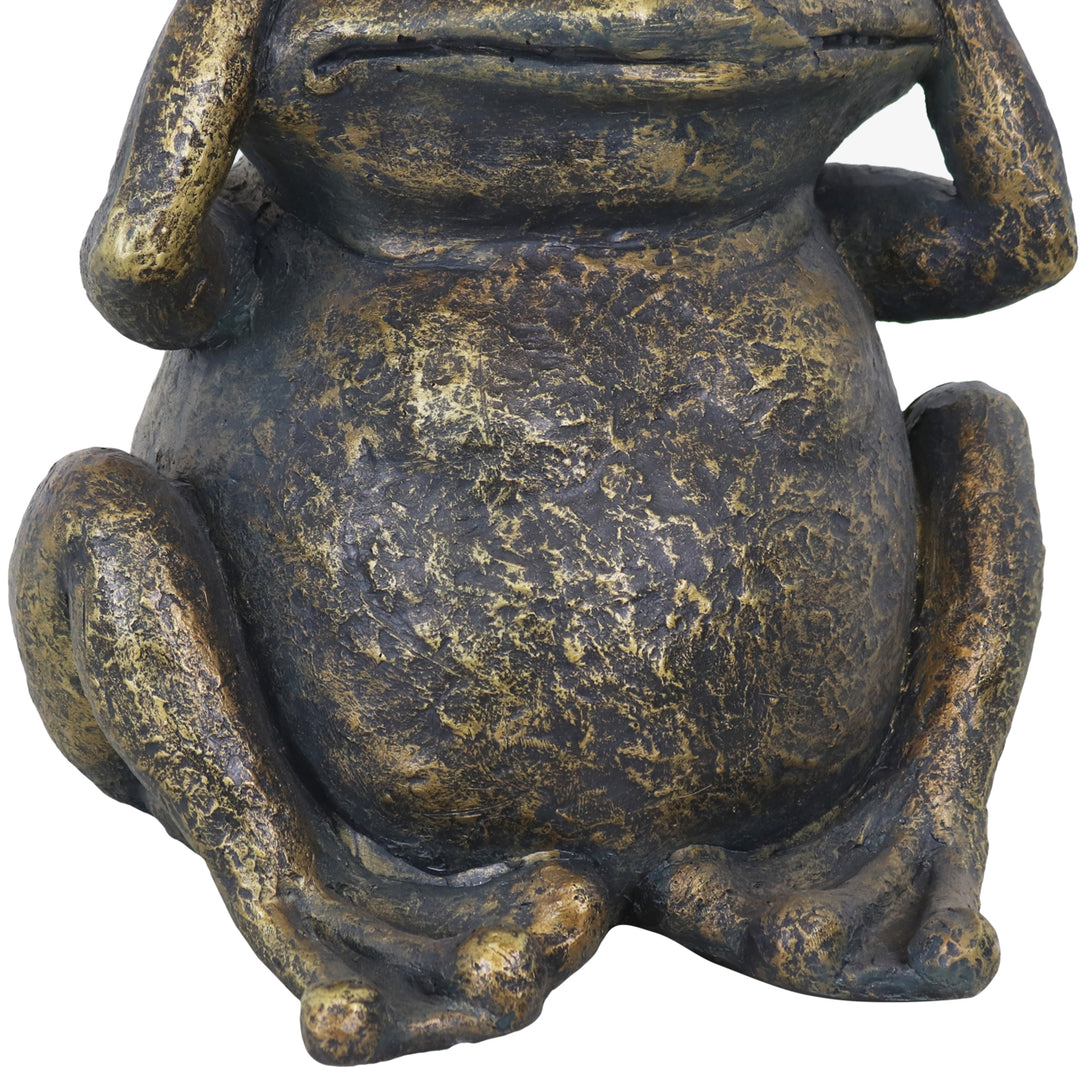 Sunnydaze Hear No Evil, See No Evil, and Speak No Evil Frog Statues - 10 in Image 7