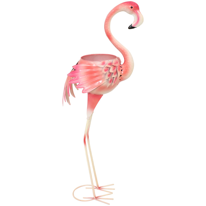 Sunnydaze Flamingo Indoor/Outdoor Metal Garden Statue - Set of 2 Image 11