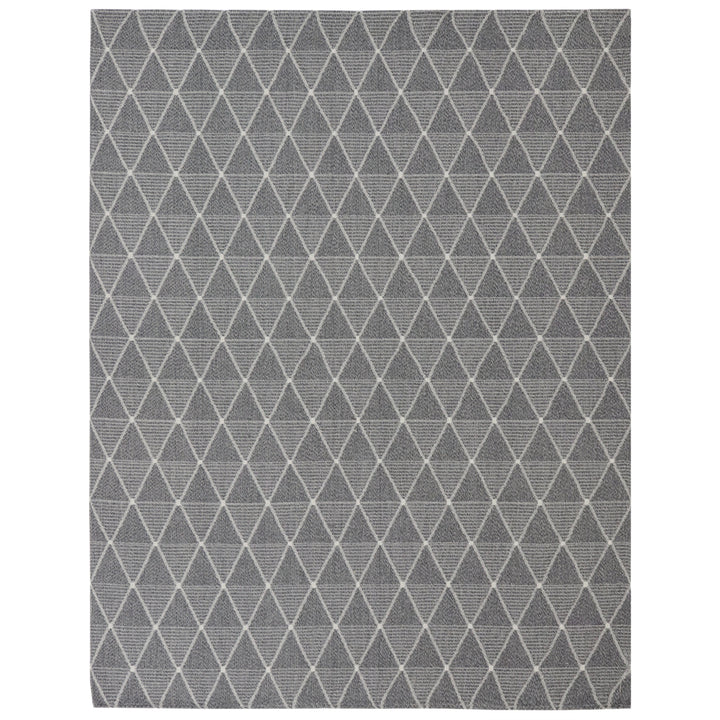 Sunnydaze Lattice Perfection Indoor Area Rug - Charcoal - 8 ft x 10 ft Image 1