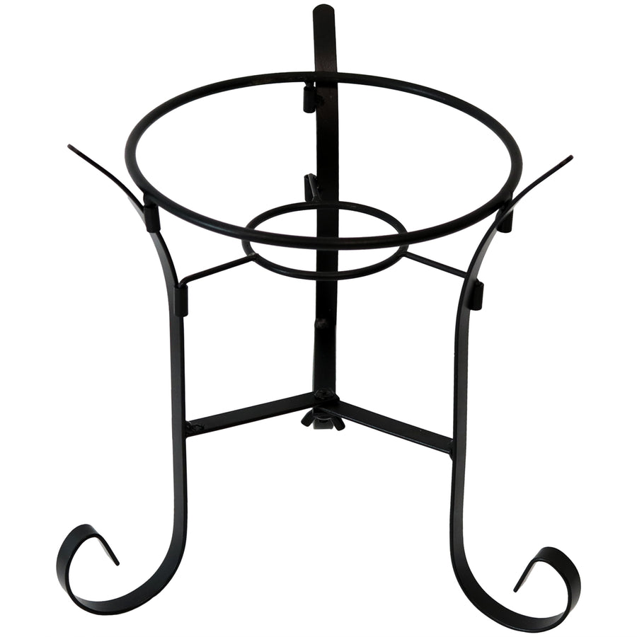 Sunnydaze Traditional Style Steel Outdoor Gazing Globe Stand - Black Image 1