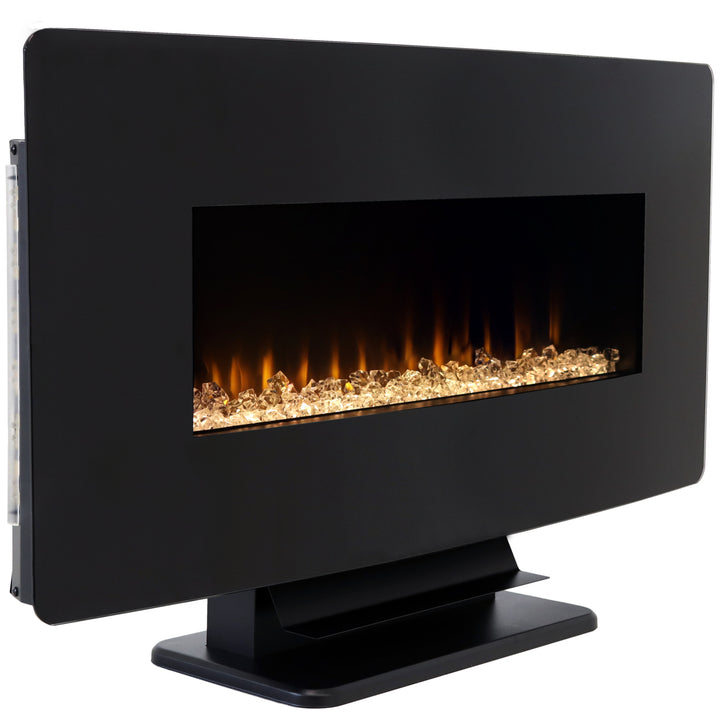 Sunnydaze 35.75 in Curved Face Wall or Freestanding Electric Fireplace Image 10