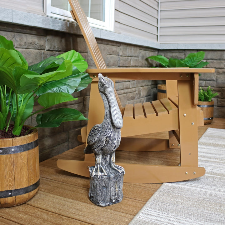 Sunnydaze Pelican Perch Outdoor Polystone Garden Statue - 22 in Image 3