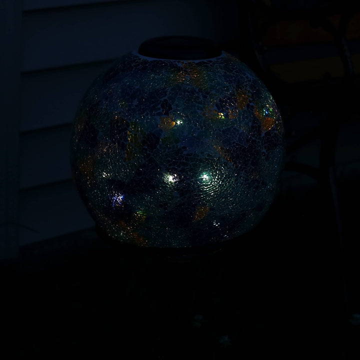 Sunnydaze Azul Terra Crackled Glass Solar Gazing Globe - 10 in Image 5