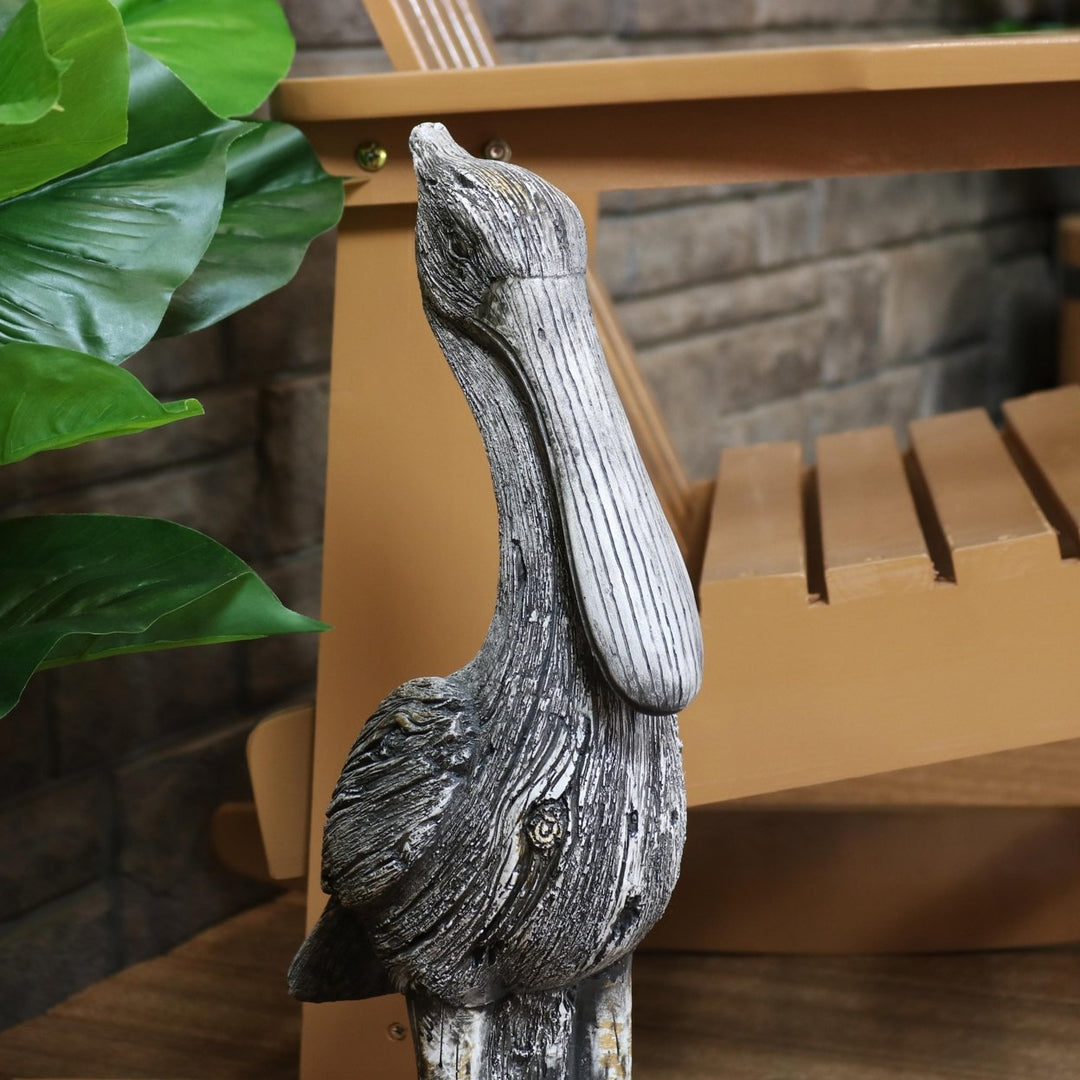 Sunnydaze Pelican Perch Outdoor Polystone Garden Statue - 22 in Image 6