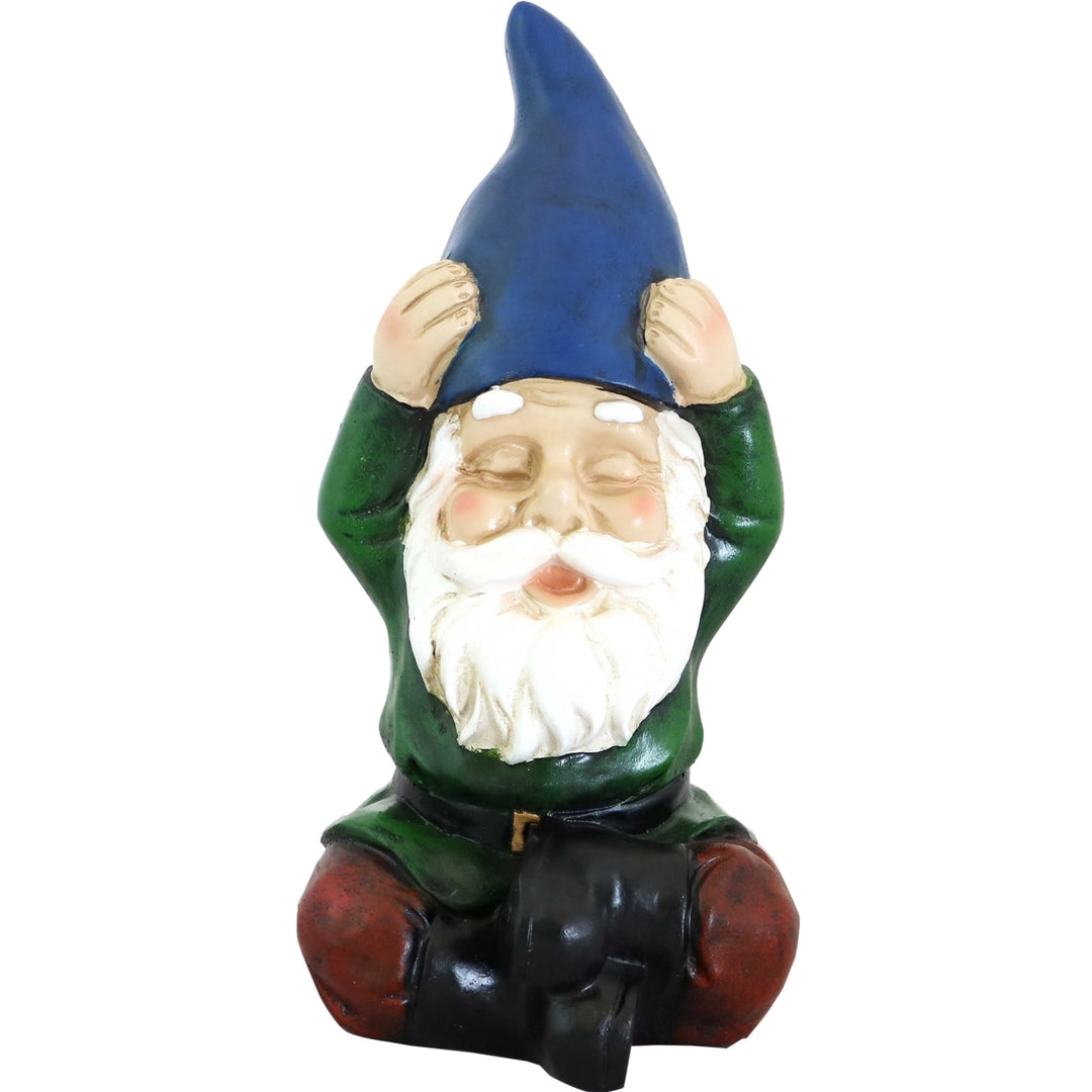 Sunnydaze Sage the Yoga Gnome Indoor/Outdoor Garden Statue - 11.75 in Image 1