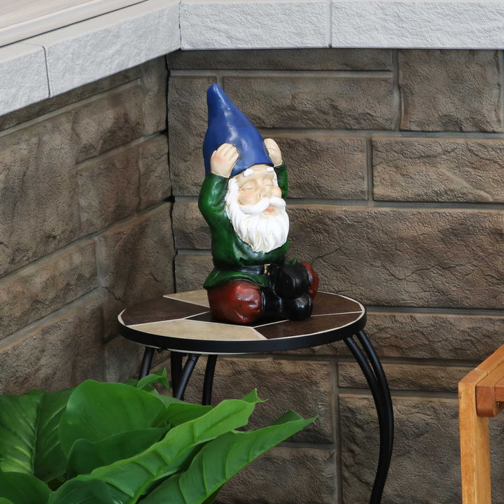 Sunnydaze Sage the Yoga Gnome Indoor/Outdoor Garden Statue - 11.75 in Image 3