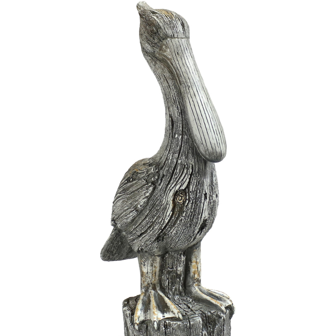 Sunnydaze Pelican Perch Outdoor Polystone Garden Statue - 22 in Image 8