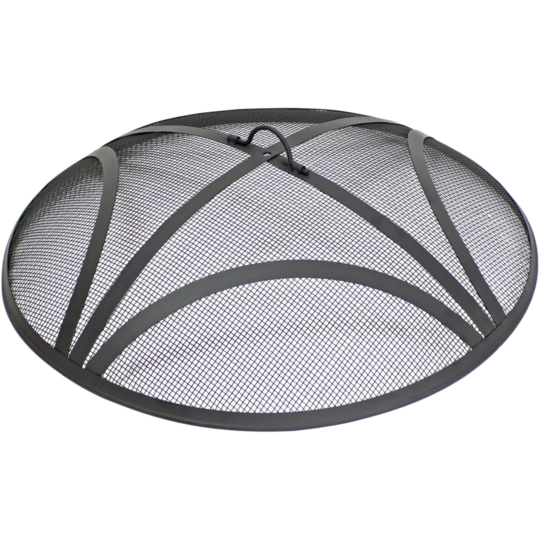 Sunnydaze 30 in Reinforced Steel Mesh Round Fire Pit Spark Screen Image 1