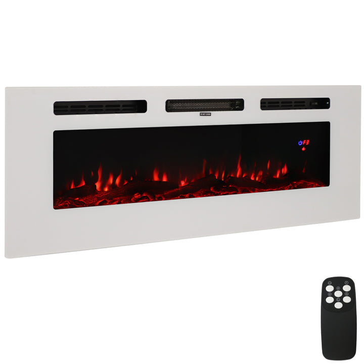 Sunnydaze 50 in Sophisticated Hearth Indoor Electric Fireplace - White Image 1