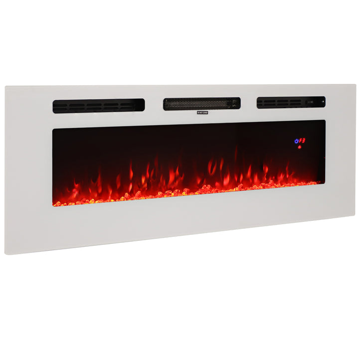 Sunnydaze 50 in Sophisticated Hearth Indoor Electric Fireplace - White Image 8