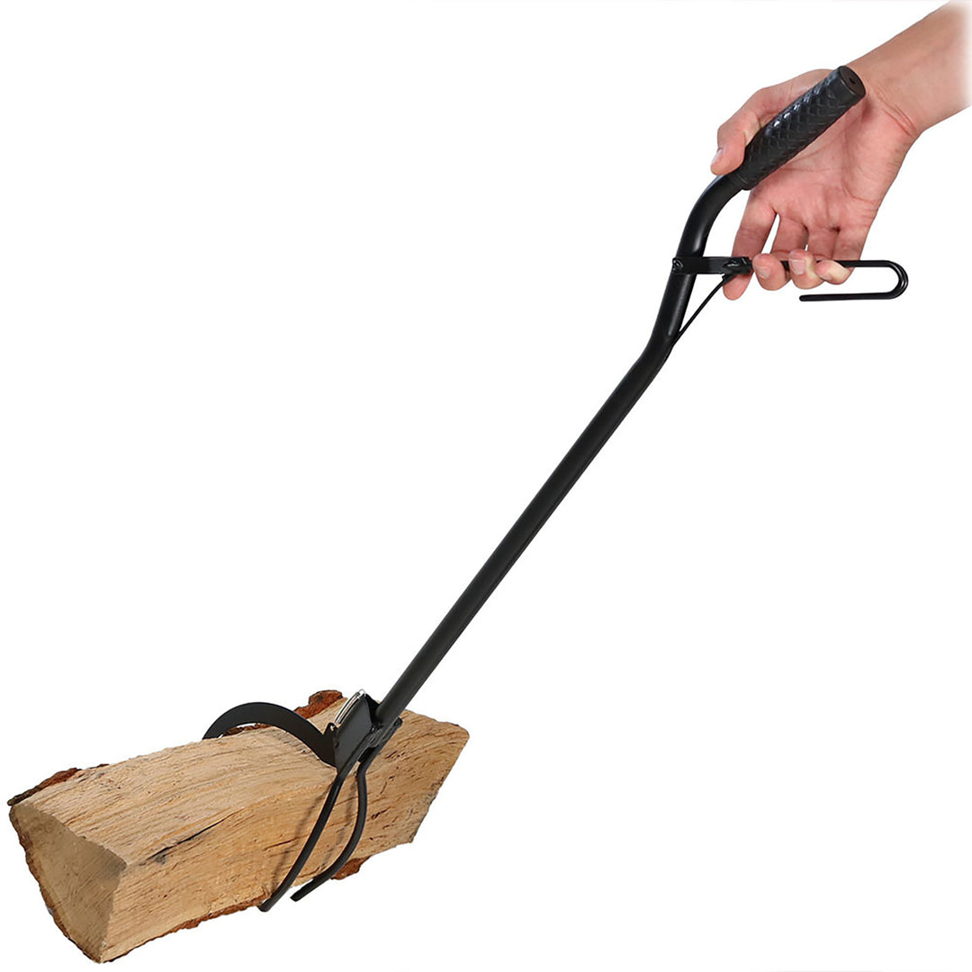 Sunnydaze 36 in Steel Spring-Loaded Firewood Log Grabber Claw Image 11