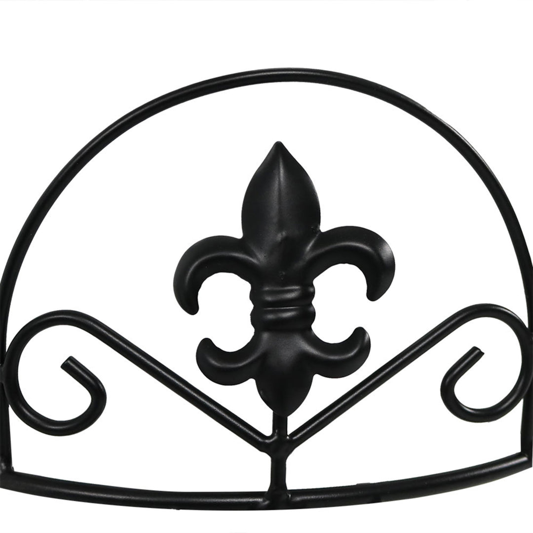 Sunnydaze Black Iron French Lily 3-Tiered Plant Stand - 22 in - Set of 2 Image 7