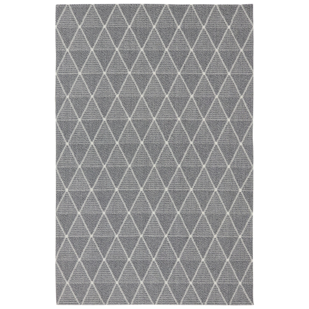 Sunnydaze Lattice Perfection Indoor Area Rug - Charcoal - 5 ft x 7 ft Image 1