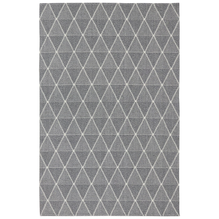 Sunnydaze Lattice Perfection Indoor Area Rug - Charcoal - 5 ft x 7 ft Image 1