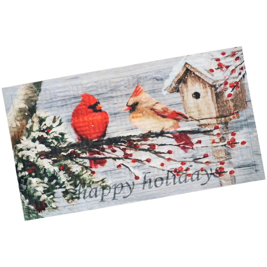 Sunnydaze Indoor Entrance Doormat - Cardinal Red - 17.5 in x 29 in Image 1