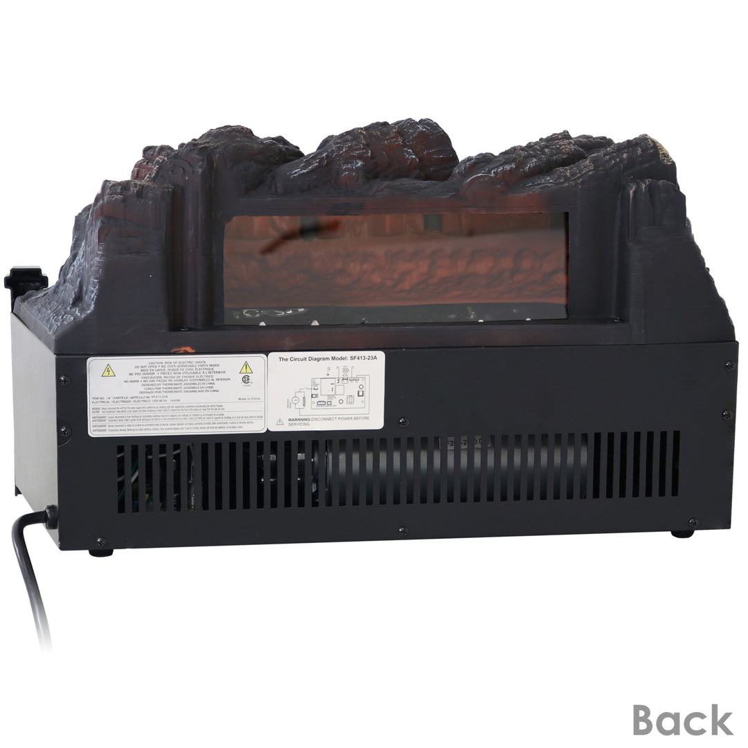 Sunnydaze 23 in Polypropylene Flameless Log Electric Fireplace Insert Image 10