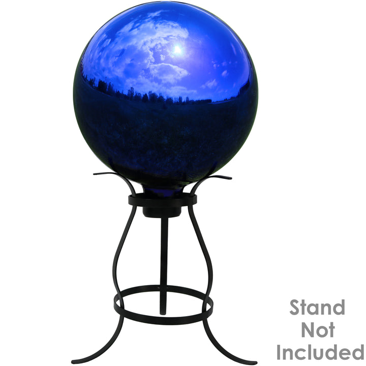 Sunnydaze Blue Mirrored Surface Gazing Globe - 10 in - Set of 2 Image 6