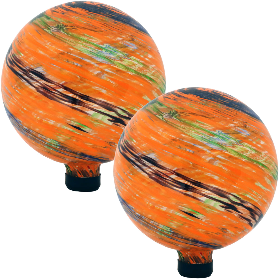 Sunnydaze Sunset Sky Glass Gazing Globe - 10 in - Set of 2 Image 1