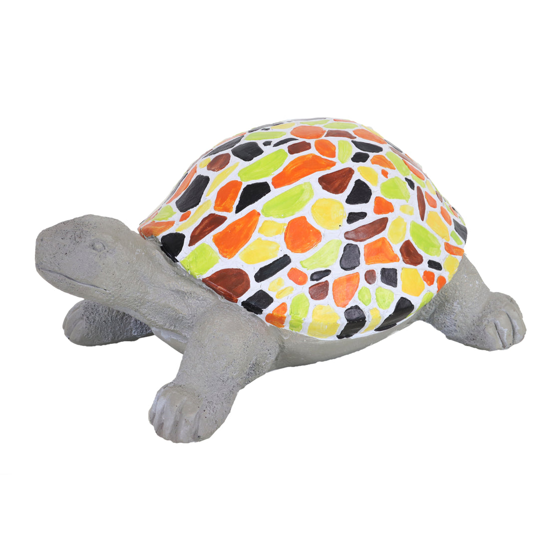 Sunnydaze Mildred the Turtle Indoor/Outdoor Mosaic Statue - 10.5 in Image 1