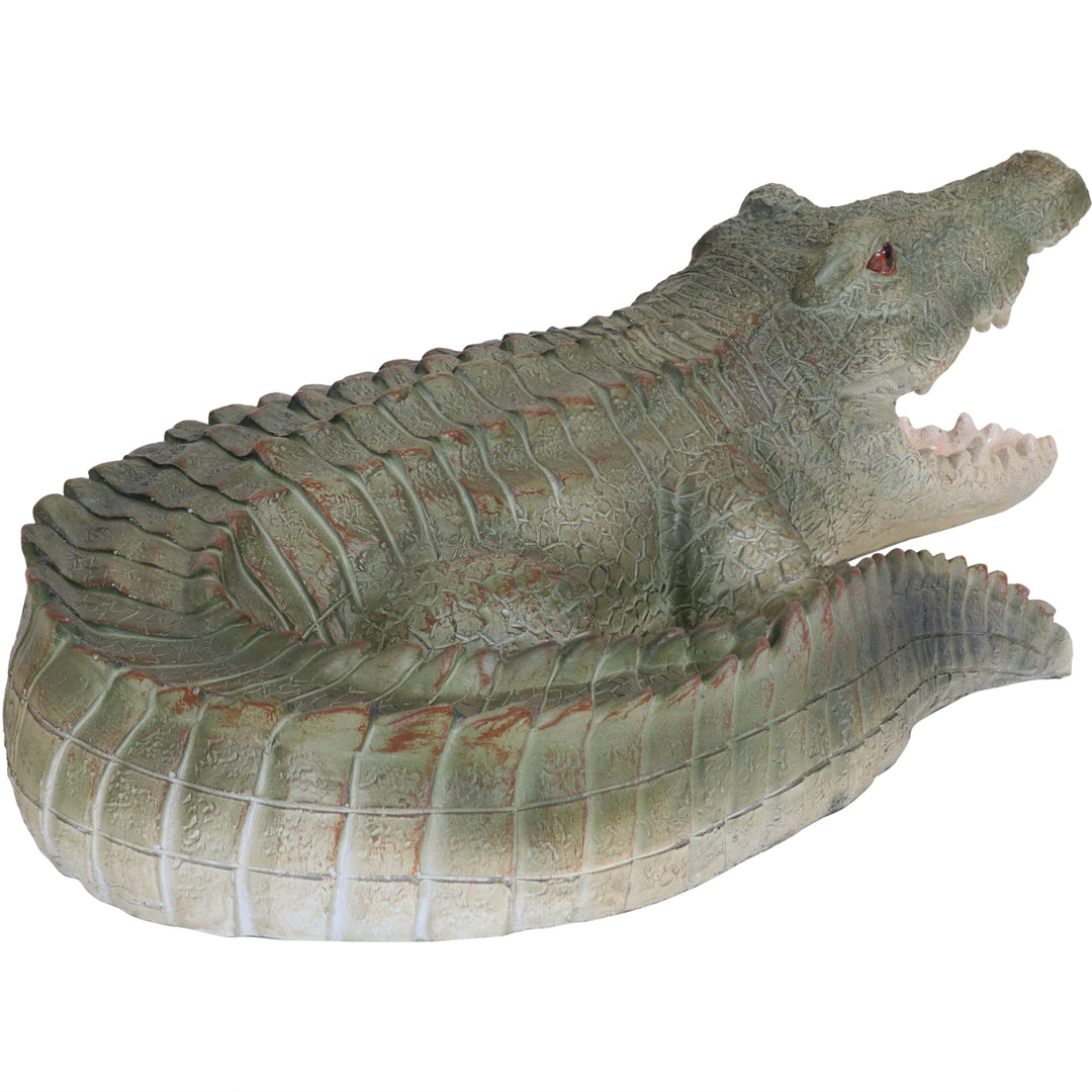 Sunnydaze Chloe the Crabby Crocodile Indoor and Outdoor Statue - 18 in Image 8