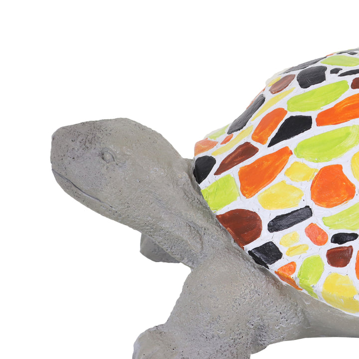 Sunnydaze Mildred the Turtle Indoor/Outdoor Mosaic Statue - 10.5 in Image 5