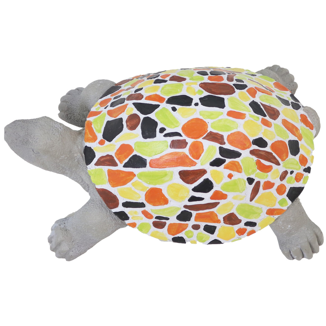 Sunnydaze Mildred the Turtle Indoor/Outdoor Mosaic Statue - 10.5 in Image 8